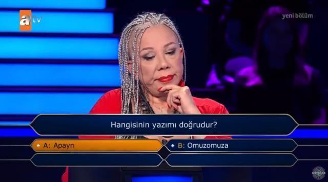 Kim Milyoner Olmak İster'e katılan editör, dil bilgisi sorusunda 2 joker birden kullandı