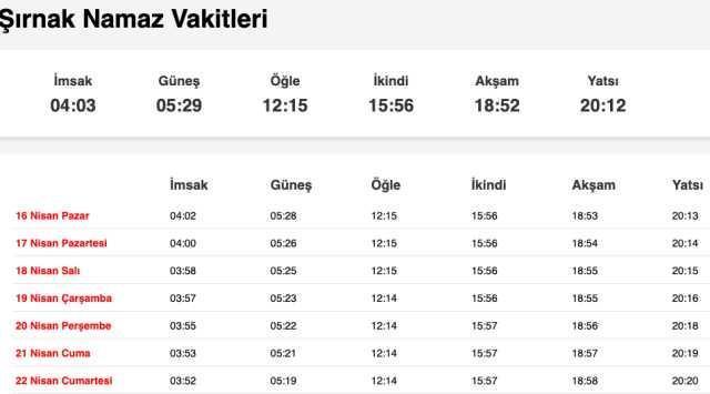 Şanlıurfa, Siirt, Şırnak sahur ne zaman, saat kaçta? 15 Nisan Urfa, Siirt, Şırnak imsak vakti! Urfa, Siirt, Şırnak sabah ezanı saat kaçta okunuyor?