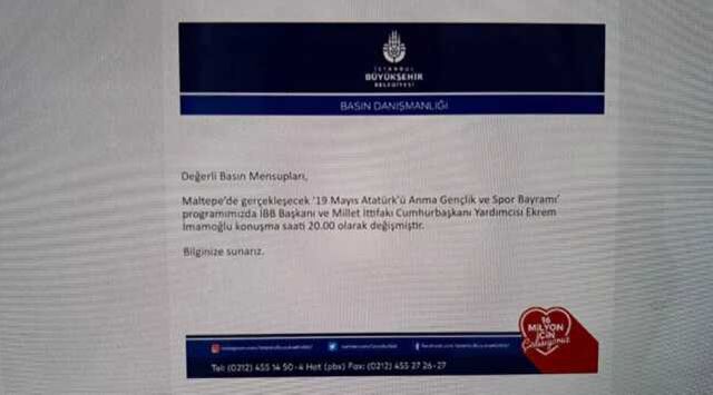 İBB Başkanı İmamoğlu, miting davetiyesinde kendisi için 'Millet İttifakı Cumhurbaşkanı Yardımcısı' ifadesini kullandı