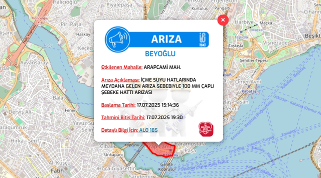 İstanbul BEYOĞLU su kesintisi! 17-18 Temmuz İSKİ Beyoğlu su kesintisi ne zaman bitecek, sular ne zaman gelecek?