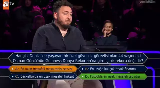 Hangisi Denizli'de yaşayan bir özel güvenlik görevlisi olan 44 yaşındaki Osman Gürcü'nün Guinness Dünya Rekorları'na girmiş bir rekoru değildir?