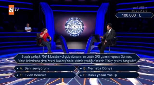 (6 ayda yaklaşık 7164 kilometre yol gidip dünyanın) Kim Milyoner Olmak İster 23 Ekim Soru Cevabı Nedir? Kim Milyoner Olmak İster 100 Bin TL'lik soru!