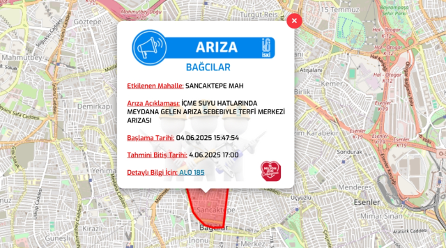 İstanbul BAĞCILAR su kesintisi! 4-5 Haziran Mart İSKİ Bağcılar su kesintisi ne zaman bitecek, sular ne zaman gelecek?