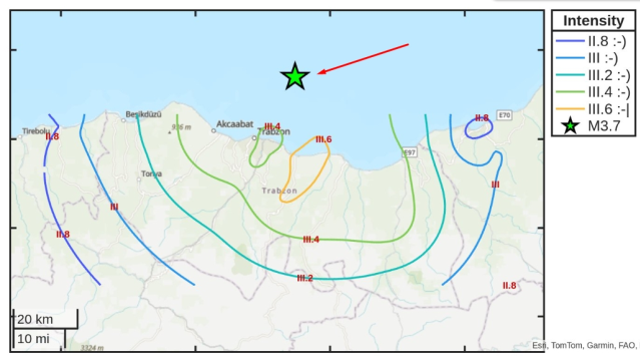 Trabzon deprem mi oldu? 27 Ocak Salı Trabzon nerede deprem oldu?