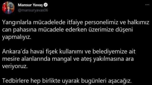 Ankara'da mangal yasak mı? Ankara mangal yasağı ne zaman bitecek? Ankara'da mangal yakmak nerelerde yasak?