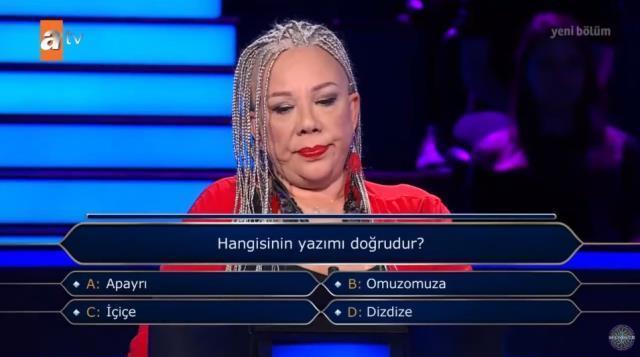 Kim Milyoner Olmak İster'e katılan editör, dil bilgisi sorusunda 2 joker birden kullandı