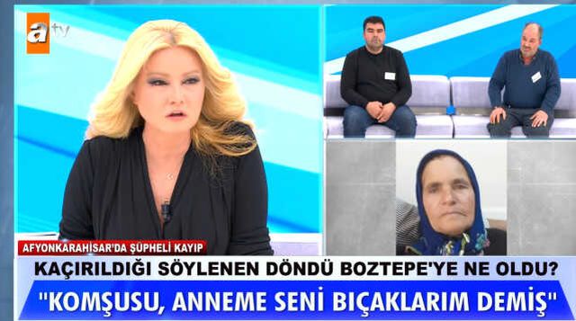 Müge Anlı'nın canlı yayınında korkutan anlar! Kayıp olayında baş şüpheli gösterilen adam, kanala bıçakla geldi