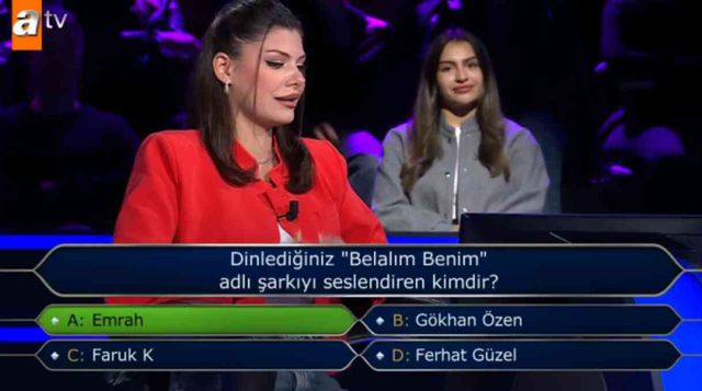 Dinlediğiniz 'Belalım Benim' adlı şarkıyı seslendiren kimdir? Kim Milyoner Olmak İster yeni bölüm soru ve cevapları!