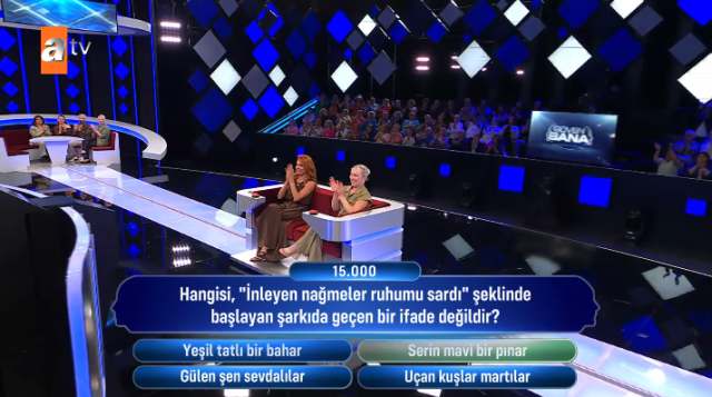 Hangisi, ''İnleyen nağmeler ruhumu sardı'' şeklinde başlayan şarkıda geçen bir ifade değildir?