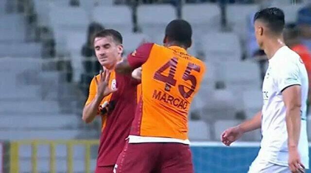 Marcao'nun Kerem'e saldırmasından sonra kaptanlar Arda ve Muslera arasında tartışma