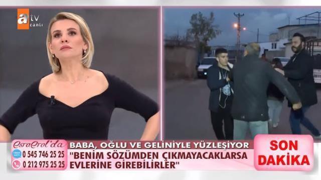Esra Erol'un canlı yayınında ortalık karıştı! Ceylan, 'Bu kaçıncı eşin?' diyen kayınpederine saldırdı
