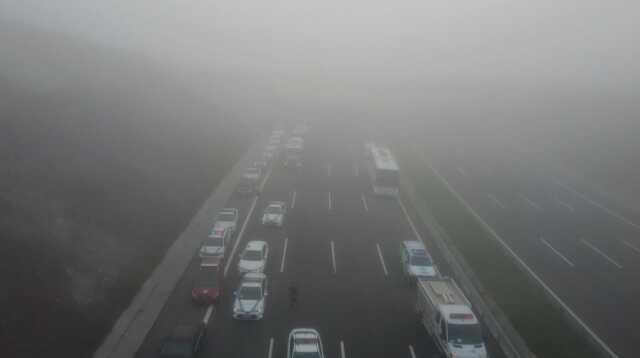 Kuzey Marmara Otoyolu'nda zincirleme kaza sonrası yeni görüntüler