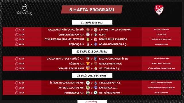Süper Lig'de 4-16. hafta maç programları belli oldu! İşte derbi tarihleri