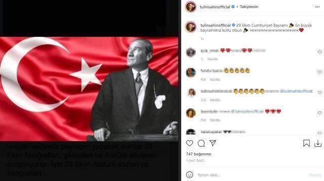 Ünlü isimlerin 29 Ekim Cumhuriyet Bayramı paylaşımları