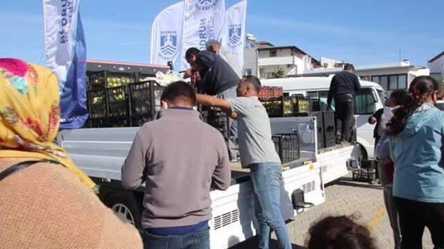 Ürünü bahçede kalan çiftçinin imdadına belediye yetişti! 30 ton limonu satın alıp vatandaşa dağıttılar