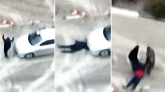 Rus ordusu teslim olarak arabasından inen bir sivili öldürdü