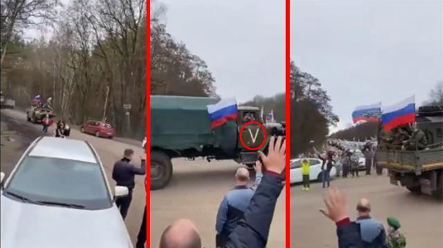 Rusya'da cepheye giden Rus askerlerine halk desteğini sürdürüyor