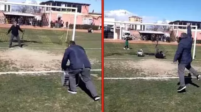 Klarnetçi kaleye geçti, davul futbol topu oldu