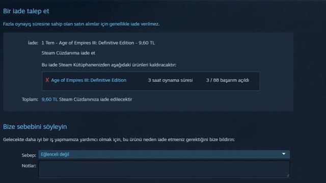 Steam oyun iadesi nasıl yapılır? Steam oyun iade etme süresi!