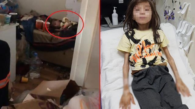 İcra ekibinin boşaltmak için girdiği çöp evden 1 yıldır odada kilitli tutulan çocuk çıktı