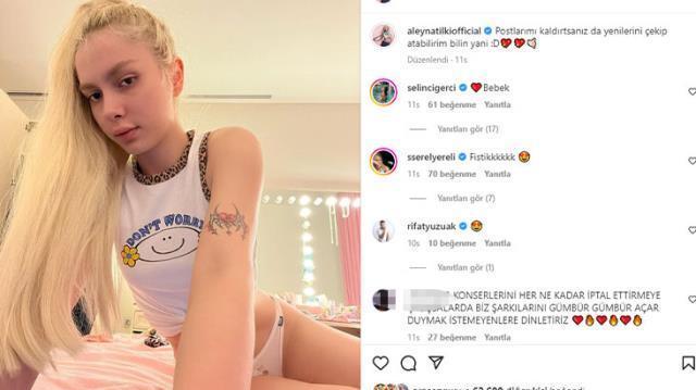 Aleyna Tilki iç çamaşırlı fotoğraf paylaştı