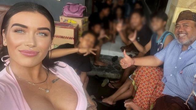 Yetimhaneye giden genç kadının dekoltesi olay yarattı! Ölüm tehditleri bile alıyor