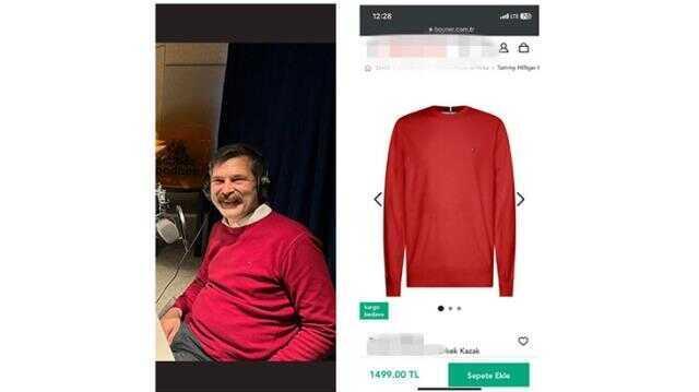 Sosyalist Erkan Baş'ın Amerikan ürünü olan kazağı eleştirilerin odağı oldu