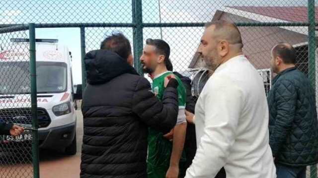 Yine amatör yine olay! Rize'deki maçta futbolculara yakışmayan görüntüler