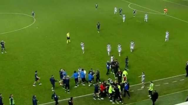 Sahada başlayıp tünele kadar devam etti! Giresunspor-Fenerbahçe maçında sportmenliğe yakışmayan hareketler