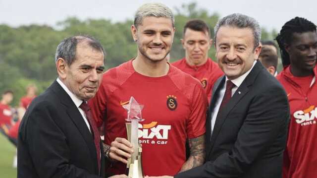 Türk olsa bu kadar olur! Icardi, Dursun Özbek'i görünce bakın nasıl selamladı