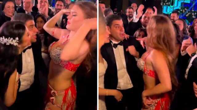 Dansözü gören damat, yanındaki gelini unuttu