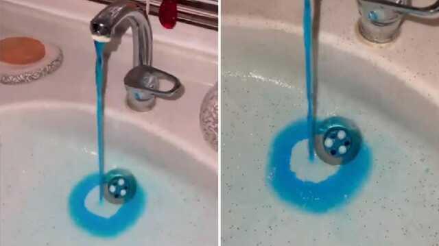 İzmir'de musluklardan akan mavi su görenleri hayrete düşürdü