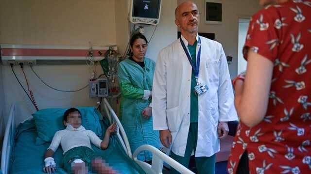 Kolonyayla kendisini yakan çocuk ameliyat edildi
