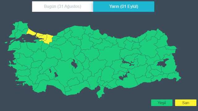Meteoroloji'den İstanbul dahil 3 il için sarı uyarı! Kuvvetli gök gürültülü sağanak bekleniyor