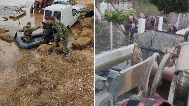 Yunanistan'daki selde can kaybı 4'e yükseldi! Çatılarda hala kurtarılmayı bekleyenler var
