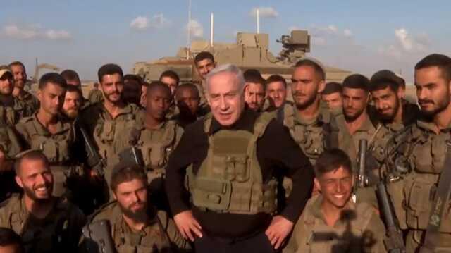 Gazze Şeridi'ndeki askerler bir araya gelen Netanyahu: Savaşçılarla birlikte, hazırız