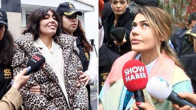 Tutuklanan Nihal ve Bahar Candan kardeşlerin adliye koridorunda sinir krizi geçirdiği anlar