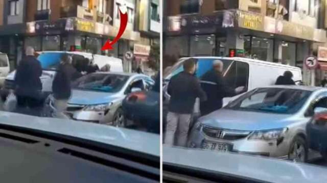 Güngören'de trafikteki baltalı kavga cep telefonu kamerasına yansıdı