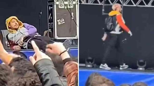 Rapçi Khontkar, teknik sorunu bahane edip sahneyi terk etti