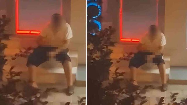 Sokak ortasında iğrenç hareket! Herkesin içinde kendini tatmin etti
