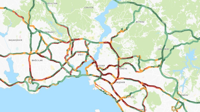 İstanbul'da trafik kilit