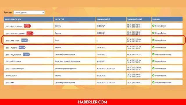 YKS 2021 tercih ekranı ve tercih kılavuzu! YKS 2021 tercih koşulları! YKS tercihleri nereden, nasıl yapılır? Adayların kaç tercih hakkı var?