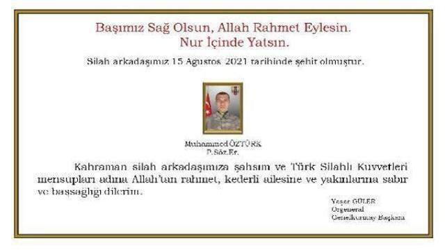 Pençe-Şimşek Operasyonu'ndan yürek yakan haber! Bir askerimiz şehit düştü