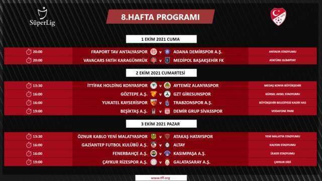 Süper Lig'de 4-16. hafta maç programları belli oldu! İşte derbi tarihleri