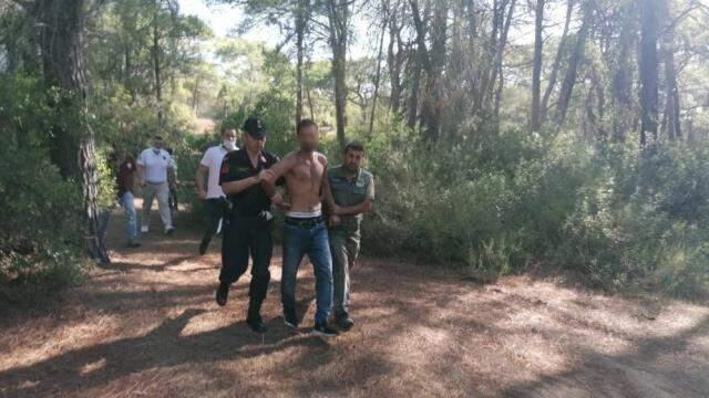 Ormanı yakarken suçüstü yakalanan şüpheli adam yaralama ve uyuşturucudan sabıkalı çıktı