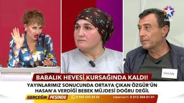 Çok sıkıldığı için 5 defa eski nişanlısına kaçan kadını kocası canlı yayında affetti