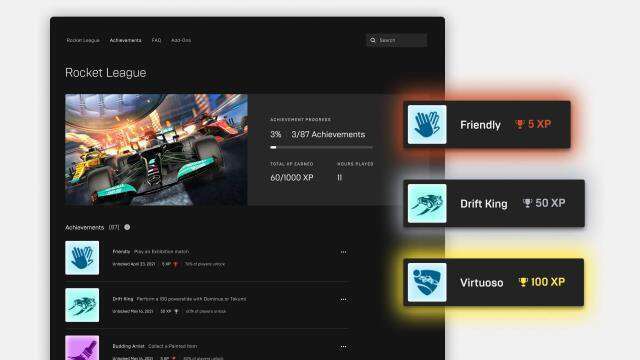 Epic Games oyunlarına başarımlar eklenmeye başladı