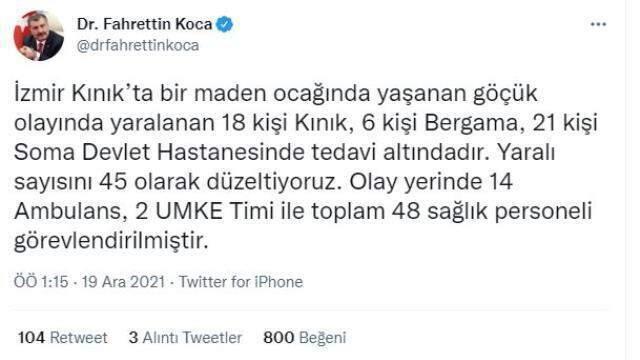 İzmir'de maden ocağında kısmi göçük: 45 yaralı
