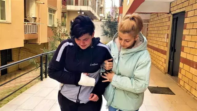 Genç kadın kuryeyi acımasızca böyle darp ettiler