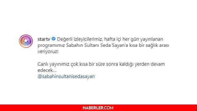 Sabahın Sultanı Seda Sayan neden yok? 4 Ocak Sabahın Sultanı Seda Sayan hangi kanalda? Seda Sayan canlı izle?